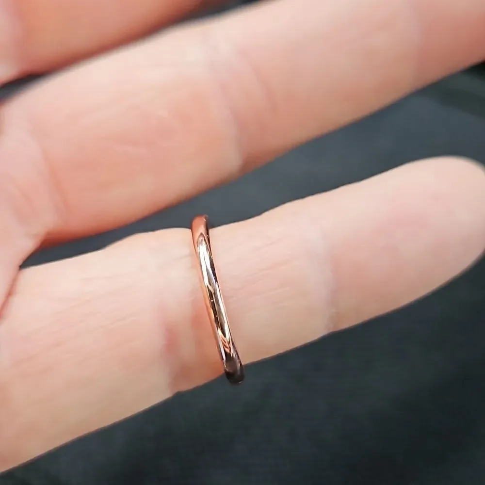 Rose Gold Nail Ring Size 6